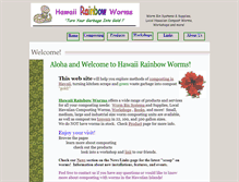 Tablet Screenshot of hawaiirainbowworms.com